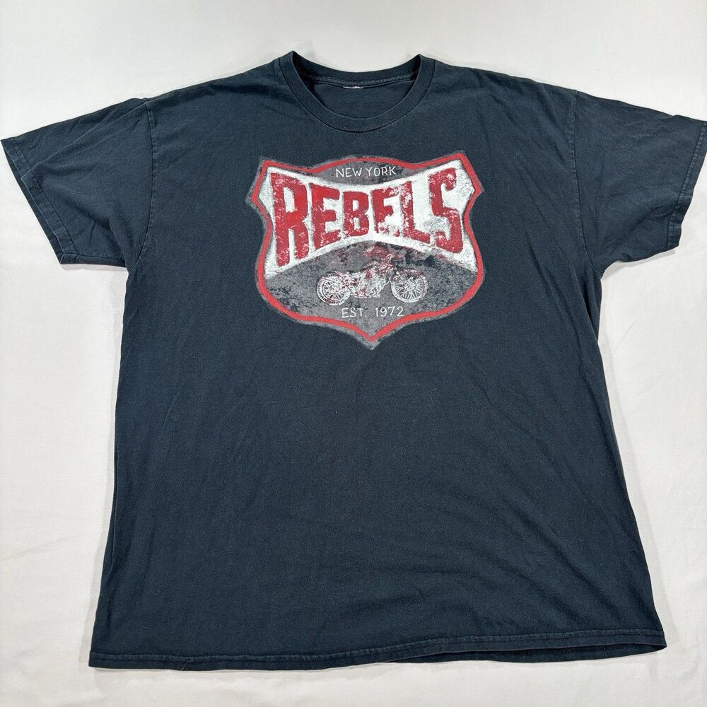 New York Rebels Motorcycle Est. 1972 Graphic T-Shirt Size L